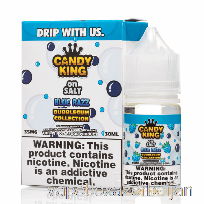 Vape Smoke Blue Razz Bubblegum Collection - Candy King On Salt - 30mL 35mg